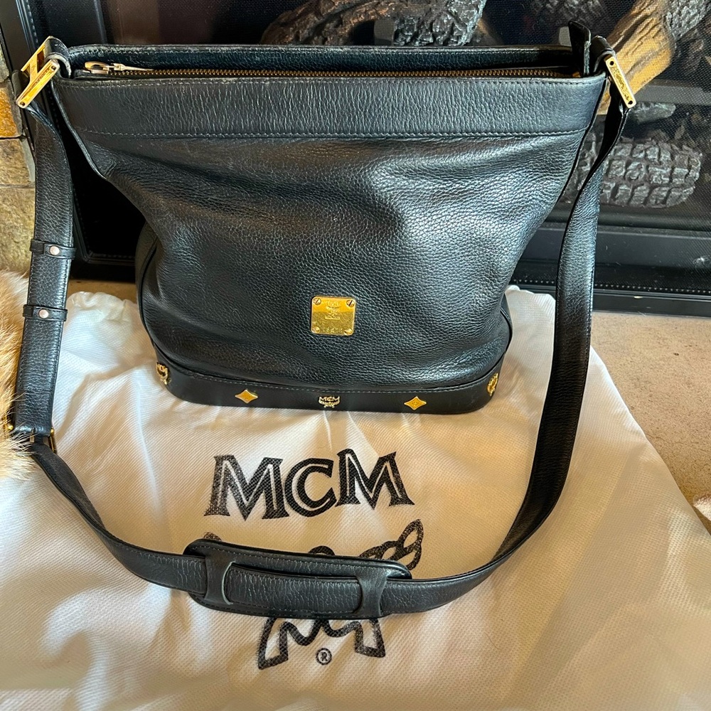 MCM Crossbody Bucket Bag